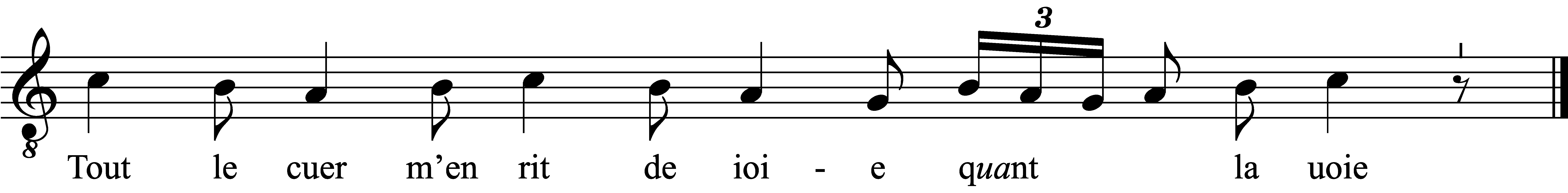 Refrain musical notation